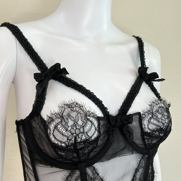 Agent Provocateur Black Lace “Knickers Forever” Basque/Corsett (Size 36B) - Picture 5 of 11